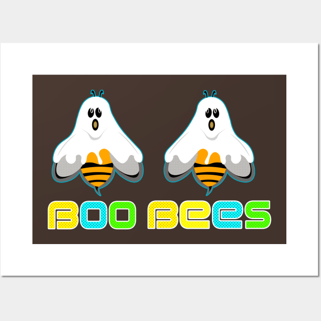 Funny Halloween Boo Bees Gift Unisex Wall Art by bakry